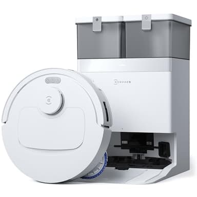 ECOVACS DEEBOT T30C Omni GEN2 Aspirateur Robot avec Station, 25000Pa, Lavage à l'eau Chaude 75℃, Serpillière OZMO Turbo 2.0, Brosse ZeroTangle 3.0, Nettoyage Humide adaptatif, Blanc