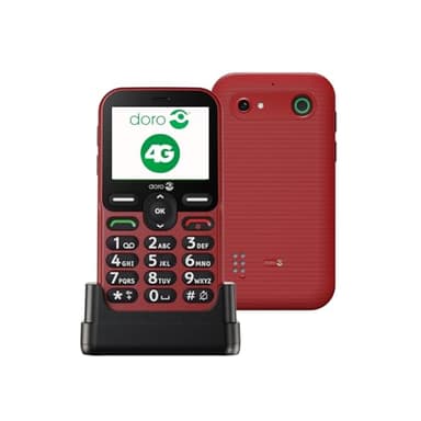 Doro - Téléphone Leva E10 - Téléphone Portable pour Personnes âgées - Écran Horizontal 2,4", Touches Contraste élevé, Son Fort et Clair, HD Voice, Appareil Photo, Bouton sécurisé - Base de Charge