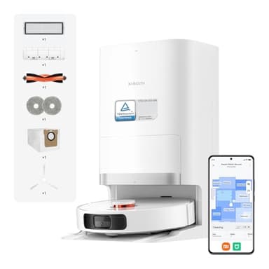 XIAOMI Robot Vacuum X20+, Station Tout-en-Un avec vidage, Lavage & séchage Auto, Aspiration 6000 Pa, évitement d’Obstacles S-Cross™, Navigation LDS, Commande vocale Via Mi Home.